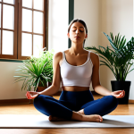**Image Prompt 1: Relaxation Techniques for Exam Day**
   - Visualize a serene setting where a student is practicing deep breathing. The student is sitting cross-legged in a quiet room, eyes closed, taking slow, deep breaths. Surround the scene with calming elements like soft lighting, plants, and a peaceful ambiance to convey relaxation and focus.